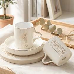 Tea Cup and Saucer Set - 6 Pcs